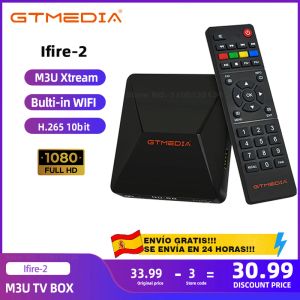 Box GTMEDIA Ifire 2 M3U TV BOX 1080p HD H.265 10 Bit Bulti In Wifi Ethernet MPEG 4 Xtream M3U Media Player Set Top Box Most Stable