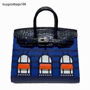 Tote Bag Bags Highend Bag Fashion Leather Portable Highgrade Cow Stitching Crocodile Skin Small House Womens