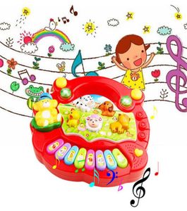 Nya mode babybarn musikaliska pedagogiska piano djur gård utvecklingsmusik leksak som säljer hela detaljhandeln 1458657