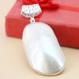 Pendant Necklaces 28x50mm White Natural Abalone Seashells Sea Shells Pendants DIY Freshwater Pearl Women Girls Gifts Jewelry Making Design