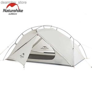 テントとシェルターNatureHike Vik Tent 1 2人ウルトラライトテントポータブル旅行ハイキング屋外テント風通しの良い釣りテント防水キャンプL48
