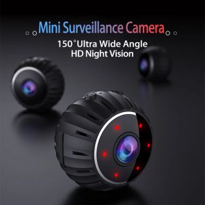 Monitors Mini WiFi Surveillance Camera i patrz Mobile 1080HD 150 ° Ultrawide Field Sports DV Kamera Nocna wizja zabezpieczenia domowe Monitor domowy