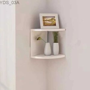 Other Home Decor 2-layer corner shelf wall mounted floating with white bookshelf plant shelves for bedrooms living rooms and bathrooms yq240408