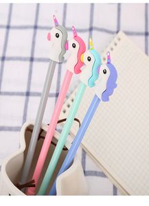 Gel Pens Cartoon 4 Style Girls Like Unicorn 05mm Black Ink Student Scrittura Pen Schermo Office Forniture Stationery LLS682WLL7369870