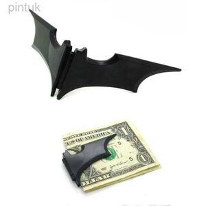 Money Clips Fashion Mens Stainless Steel Batwing Bat Slim Id Card Folder Cash Clip Holder Magnetic For Men Women 240409