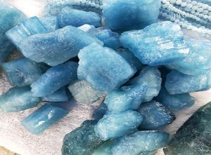 Presente aquamarino natural Rough Raw Stone Crystal Ore Quartz Gem Rock Rock Pedras de cura e minerais para jóias Making5142633