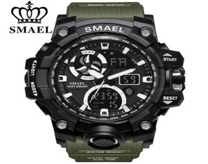 Marka Smael Sport zegarki dla mężczyzn Waterproof Shock Digital Watch Men039s Zegar zegarowy Man 1545C Big Mens Watches Milita6150901