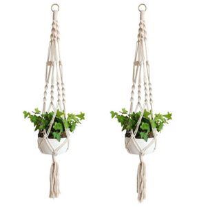 Cabides de plantas Macrame corda Pots Suporte de cordas de parede pendurada para cabine de cesta de cesta de cestas de cestas de cestas de flor de flor interior Lifting2307638