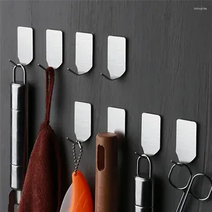 Hooks Multi-Purpose Self Adhesive Hook rostfritt stål Tungt vägghängare Badrumsorganisatör Handduk Rack Kökshylla