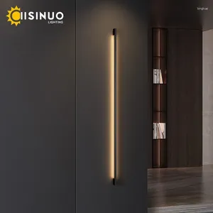 Wall Lamp Modern Minimalist Long LED Mounted Light Indoor Living Room Bedroom Background Home Decora Fixtures 90V 240V