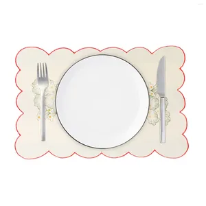 Tischmatten Essen Matte Tablett Weihnachtsfest -Dekorationsartikel Desktop Dekoration bedruckt rustikaler Esszimmer Set Set