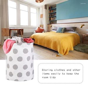 Laundry Bags Nonvor Round Dirty Basket Foldable Waterproof Organizer Bucket Clothing Children Toy Large Capacity Storage Barrel Home