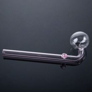 Bent Strawberry Glass 5.5Inch Mini Pipe Oil Burner Double Burner Pipes Skull Glass Pipe Pyrex Glass Smoking Pipes SW01