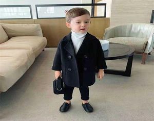 Arrival Spring Autumn Boys Fashion Casual Cotton Plush Inside England Style WoolBlends 12M7Y Kids Slim Fit Clothes 2201139939621