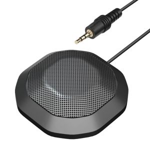 Микрофоны портативный 3,5 -миллиметровый конференц -микрофон 360 ° Omnidirectional Condenser PC Mic Plugc