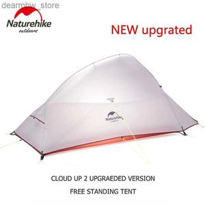 Палатки и укрытия Naturehike Cloud Up Serie 123 Модернизированная палатка для палатки водонепроницаемые наружные пешеходные палатки 20d 210t Nylon Backpack Tent с бесплатным ковриком L48