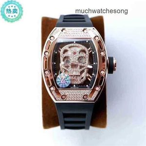 Men's Swiss Luxury Watches Richadmills Automatic Movement Watches Inlaid Hollow Leisure Large Dial Automatic Movement Domestic Watch Skull Mens TGG1