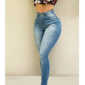 Frauen Jeans sexy Frauen lässige Skinny Lift Bulggings Bodycon High Taille Jeanshose Push Up Hip Stift Street