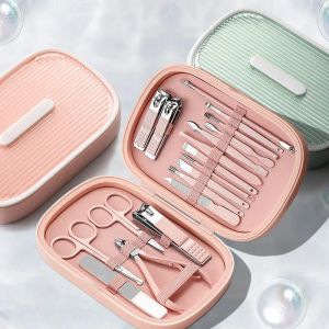 KITS Ferramenta de cuidados pessoais profissionais Aço inoxidável Scissor Scissor UNIL Cutter Setpedicure Manicure Kit com estojo PP