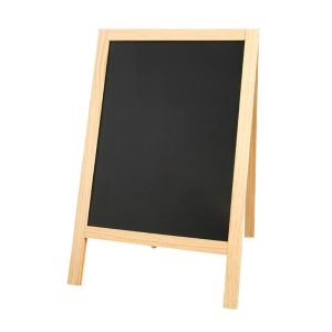 Scanning Mini Wooden Chalk Board Double Easel Message Blackboard Whiteboard Chalkboard Sign Display Standing Decor