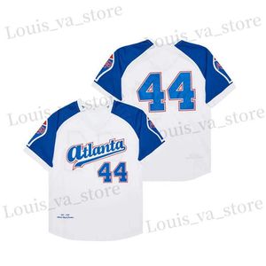 Camisetas masculinas camisetas BG Jersey de beisebol Atlanta Backers Pullover 44 Jerseys costurando bordados de alta qualidade esportes ao ar livre 2023 Novo T240408