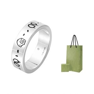 Ring mode unisex lyxring för män kvinnor unisex spöke designer band ringar smycken sliver färg smycken tillbehör