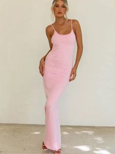 Casual Dresses Hirigin Women Spaghetti Stems ärmlös klänning Summer Houndstooth Jacquard Sticked Party For Beach Cocktail Nightclub