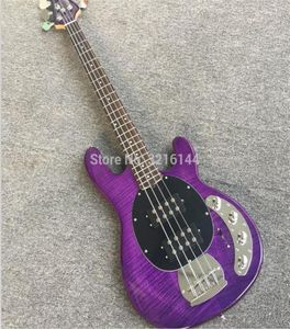 Nowy niestandardowy Muzyka Man 4 String Electric Bass Purple Factory Whole and Retail może modyfikować niestandardowy prawdziwy POS6899500