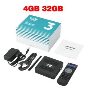 Box TOX3 Tv Box Android 11 Smart Tv Box 4GB 32GB Amlogic S905X4 Wifi BT4.1 1000M 4K HDR Media Player Support Google Play Set Top Box