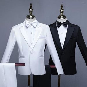 Men's Suits Kid Formal Tuxedos Wedding Party Boy Toddler Children Special Ocasions 2 Piece Set Jacket Pants Bowtie