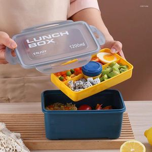 Dinnerware Selling Divided Lunch Box Compartment Microwave Oven Healthy Life Office Worker Student Fruit Bento Portable Set