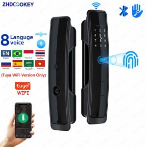 Lock Fully Automatic Tuya APP Password IC Card Biometric TTlock Digital Keypad Electronic Smart Lock WiFi Combination Security Locks