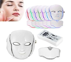 Health Beauty 7 Colors Lights LED Pon PDT Facial Mask Face Skin Care Rejuvenation Therapy Device Portable Home Use UPS9984430