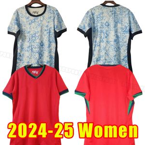 Frauen 2024 25 portugiesische Fußballtrikots Kit Ronaldo Joao Felix Home Away Football Shirt Bernardo Camisa de Futebol Set Girl S-2xl