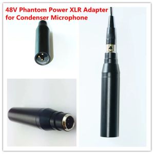 Microfones XLR4 TA4F 4 PIN MINI XLR Microfone de condensador para XLR/XLR 3pin Male 48V Adaptador de energia fantasma para Micmixer