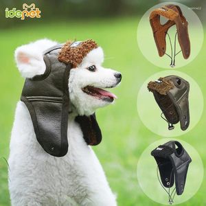 Dog Apparel Pilot Hat Leather Warm Cap Cool Pet Caps For Dogs Hats Pets Products Funny Cosplay Halloween Chihuahua35