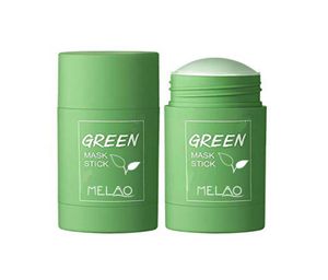 Bütün yeşil çay nemlendirici çamur yüzü film yağı kontrolü akne temizleme katı maske çubuğu derin temizleme siyah nokta rafine cilt bakım 4509446