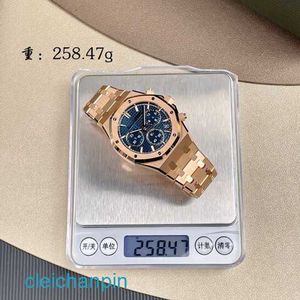 Orologio da polso AP di Higchend Royal Oak Series 26240or Blue Disc 18K Orologio rosa Gold Mens Macchine automatiche da 41mm