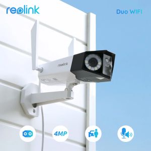 Okuyucular Kablosuz 4K Dış Mekan Çift Lens WiFi Kamera AI İnsan Algılama 8MP Kablolu Güvenlik CCTV POE IP Kamera 180 ° geniş izleme Cam