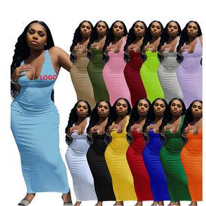 S-3xl 2023 Summer Girls Ubranie puste kantar głębokie V Danie Elegancki klub Maxi Long Sexy Bodycon Plus Size Sukienka dla kobiet