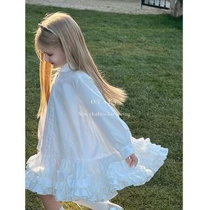Bambini Flower Girl Lace Princess Dress Vintage Toddler Girl Girls Spanish Style A Line Birthday Fedding Party Abites 240403