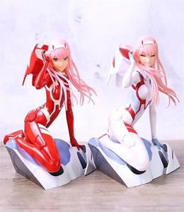 Anime -Figur Liebling in der Franxx Zero Two 02 Redwhite Clothes Sexy Girls PVC Action S Spielzeug Sammlerstück Modell 2204091509096