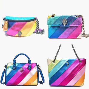 Designer Handtasche Regenbogen gestreifter Tasche Luxus Lederbeutel Herren und Damen Umhängetasche Kupplung Teller Handtasche herzförmige Tasche Umschlag Crossbody Tasche