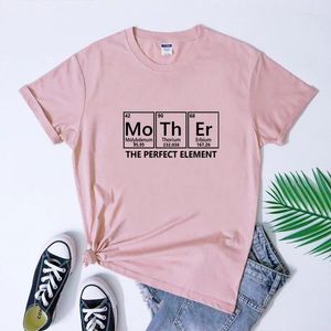 女性のTシャツお母さん完璧なTシャツ面白い母の日ギフトTシャツ皮肉なママの周期テーブルオブエレメントTシャツトップ