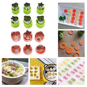 Formy do pieczenia 6/9pcs Przenośne narzędzia do gotowania Warzywki Cutter plastikowy uchwyt stali nierdzewnej owoce gadżety kuchenne gadżety