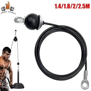 Acessórios 1.4/1.8/2/2,5m Aço cabo de aço DIY DIY DIITY PESADO Multi ginásio Máquina de fitness Machine Equipamento de exercícios em casa