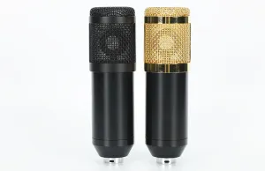 Tillbehör Mikrofon Body Case Shell BM800 för DIY Studio Audio Part Black and Golden Color Basket