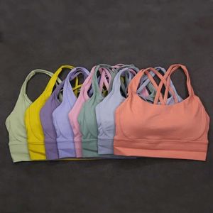 Lu Lu Yoga Bra Bra Women Sports Bra Crop Tops Новая супер мягкая ткань обнаженная ощущение Brassieres