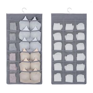 Storage Boxes Wall Shelf Wardrobe Bags Space Saver Bag With Rotating Metal Hanger For Ties Glasses Small Items Home