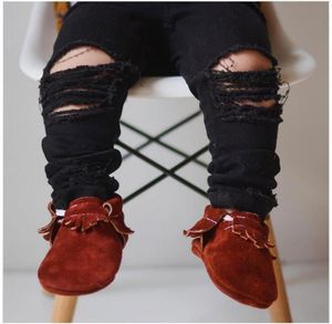 Fashion Baby Jeans Hole Ripped Kids Girls Boys Pants Skinny Trousers Clothes Infant Clothing Toddler A21078420179